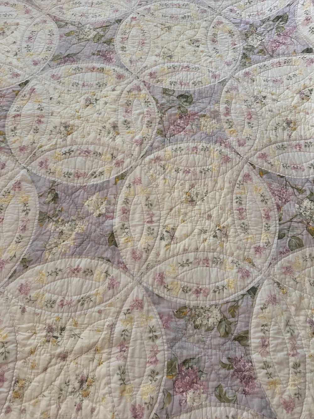 VTG Rachel Ashwell Shabby Chic Queen/Full Quilt Set 2 Shams Floral Patchwork